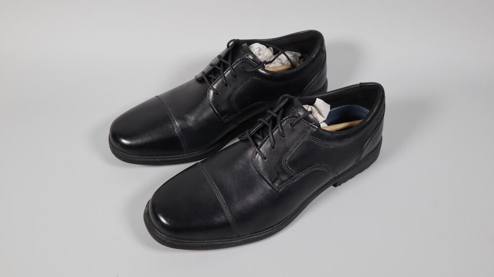 Rockport Robinsyn Waterproof Cap Toe Oxford Black Men's Size 12 Wide Shoes